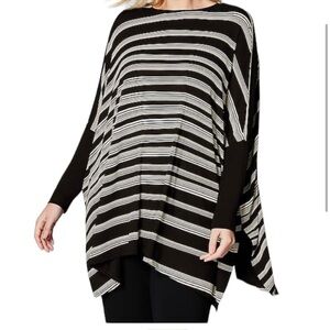 J. Jill Striped Black and White Women's Top